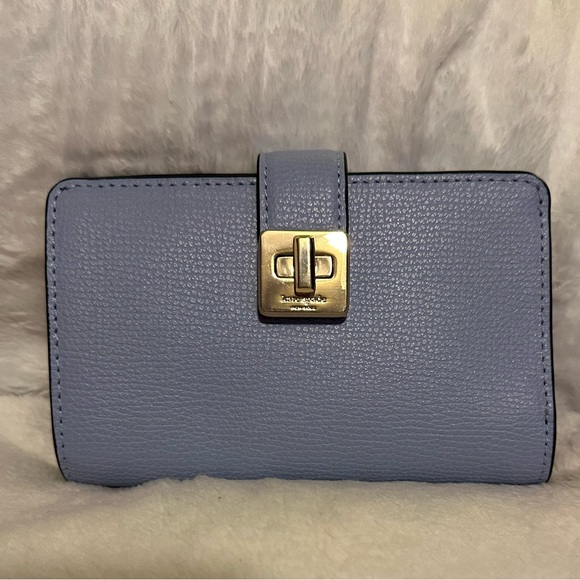 kate spade Handbags - kate spade Periwinkle Textured Wallet with Gold Turn-Lock